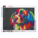 Jucarii, Copii si Bebe - Jucarii si jocuri - Jucarii & jocuri educative - Seturi de artizanat - Set de broderie cu mozaic 5D , model Caine, Gonga® Multicolor - Infinity.ro