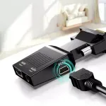 TV, Audio-Video si Foto - Accesorii TV si audio - Cabluri si adaptoare audio - Adaptor Convertor HD38 de la VGA (D-Sub) + Audio la HDMI, Gonga® Negru - Infinity.ro