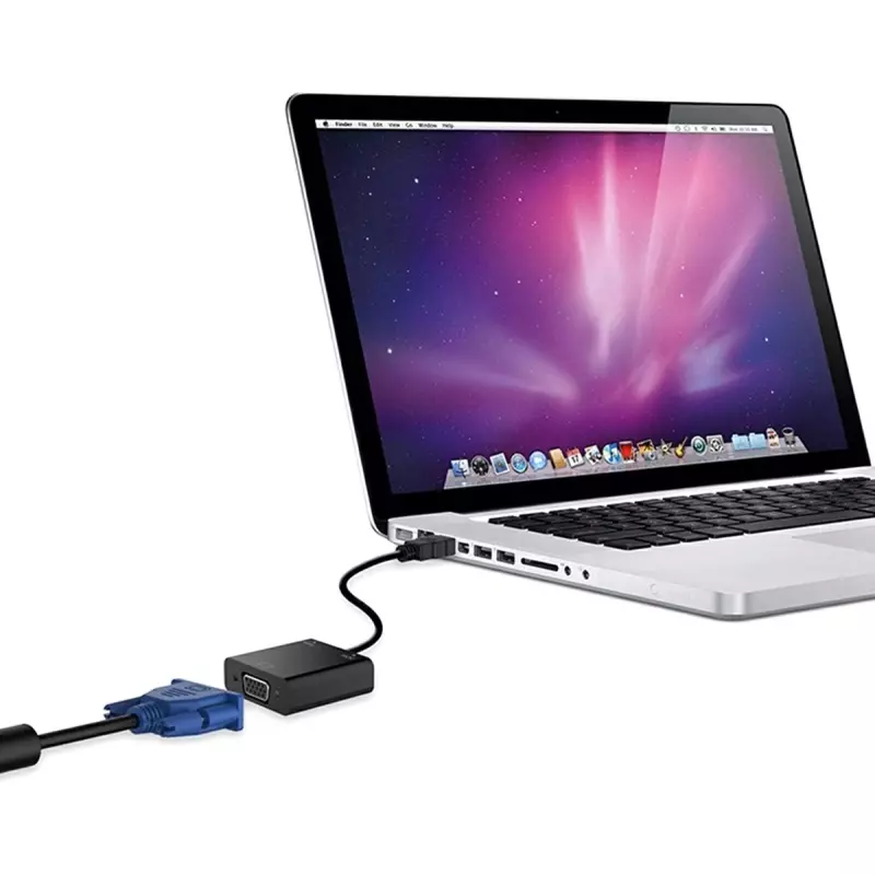 TV, Audio-Video si Foto - Accesorii TV si audio - Cabluri si adaptoare audio - Adaptor Convertor HDMI la VGA + AUDIO, Gonga® Negru - Infinity.ro