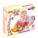 Jucarii, Copii si Bebe - Jucarii si jocuri - Jucarii bebelusi - Centre de activitati - Perna activitati pentru bebelusi cu jucarii zornaitoare, pentru antrenarea si sustinerea gatului, 48x34 cm, galben - Infinity.ro