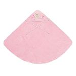 Jucarii, Copii si Bebe - Igiena si ingrijire - Baia bebelusului - Prosoape si halate de baie copii - Prosop bebe, din bumbac, model ursulet cu gluga, dimensiuni 100x100cm, roz - Infinity.ro