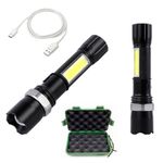 Casa si Gradina - Corpuri si surse de iluminat - Iluminat exterior - Lanterne - Lanterna din aluminiu LED cu zoom, acumulator si incarcare USB V-114984 - Infinity.ro