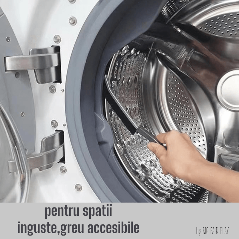 Casa si Gradina - Sanitare - Suporturi si accesorii baie - Accesorii baie - Set 2 perii subtire pentru curatenie spatii inguste, greu accesibile si pentru rosturi faianta, gresie si crapaturi, lungime 23 cm, cu maner ergonomic - Infinity.ro