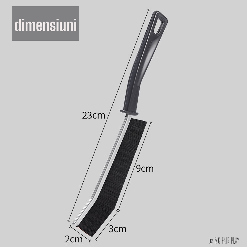 Casa si Gradina - Sanitare - Suporturi si accesorii baie - Accesorii baie - Set 2 perii subtire pentru curatenie spatii inguste, greu accesibile si pentru rosturi faianta, gresie si crapaturi, lungime 23 cm, cu maner ergonomic - Infinity.ro