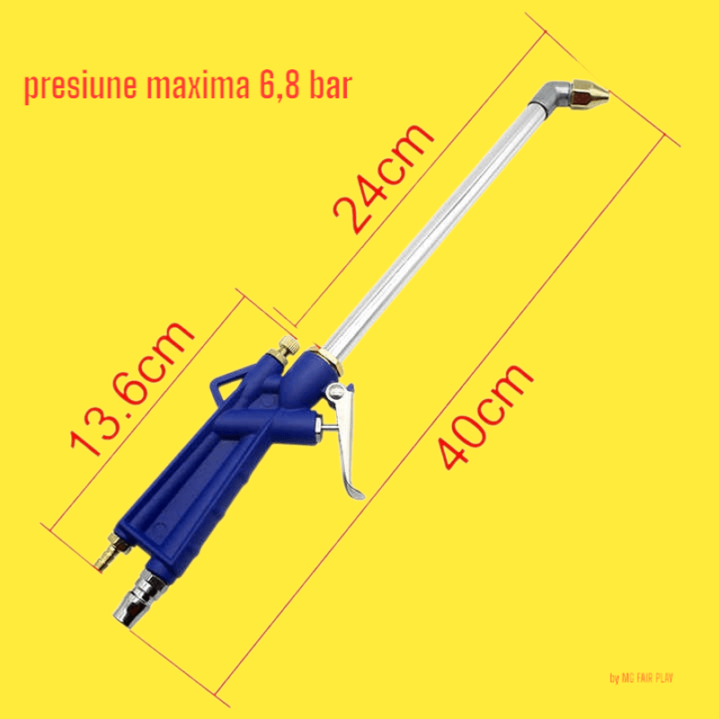 Auto si Moto - Intretinere auto - Produse curatare auto - Pistol pentru spalarea vehiculelor si a geamurilor, si pentru indepartare praf, lungime 40 cm, lungime furtun 125 cm - Infinity.ro