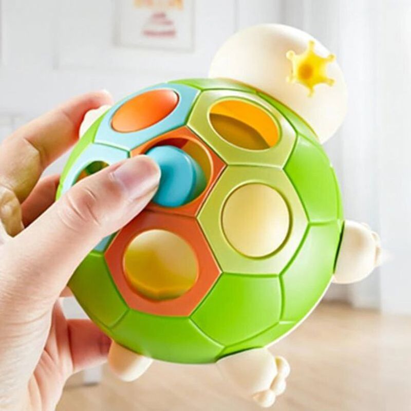 Jucarii, Copii si Bebe - Jucarii si jocuri - Jucarii & jocuri educative - Jucarii interactive - Jucarie interactiva Montessori pentru copii, Dezvoltare Motricitate fina, 18 luni, Broscuta cu buline, multicolor - Infinity.ro