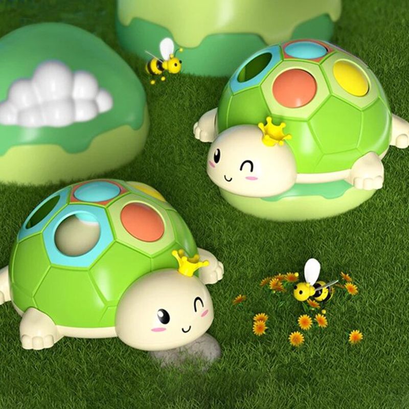 Jucarii, Copii si Bebe - Jucarii si jocuri - Jucarii & jocuri educative - Jucarii interactive - Jucarie interactiva Montessori pentru copii, Dezvoltare Motricitate fina, 18 luni, Broscuta cu buline, multicolor - Infinity.ro