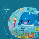 Jucarii, Copii si Bebe - Jucarii si jocuri - Jocuri si puzzle - Puzzle - Puzzle jumbo de podea, TISsun, puzzle lumea oceanului, 35 de piese, 60 x 44 - Infinity.ro