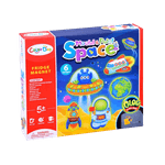 Jucarii, Copii si Bebe - Jucarii si jocuri - Jucarii & jocuri educative - Jucarii interactive - Set de pictat si creat magneti, Space, 6 forme diferite, planeta cu inele, Terra, rachete, 2 astronauti - Infinity.ro