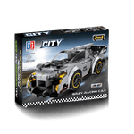 Jucarii, Copii si Bebe - Jucarii si jocuri - Jucarii & jocuri educative - Jucarii interactive - Set de constructie, Masinuta tranformabila in Robot, Gray Racing Car - Infinity.ro