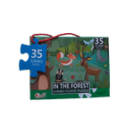 Jucarii, Copii si Bebe - Jucarii si jocuri - Jocuri si puzzle - Puzzle - Puzzle jumbo de podea, TISsun, Animale din padure, 35 piese, 60 x 44 cm - Infinity.ro