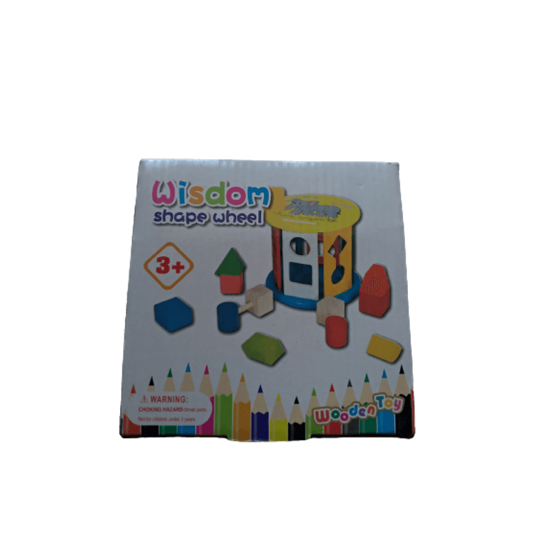 Jucarii, Copii si Bebe - Jucarii si jocuri - Jucarii & jocuri educative - Jucarii interactive - Cilindru din lemn cu sortator de forme geometrice si culori - Infinity.ro