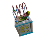 Jucarii, Copii si Bebe - Jucarii si jocuri - Jucarii & jocuri educative - Jocuri si jucarii educative - Centru din lemn educativ Montessori, Cub activitati bebelusi 5 in 1, Bufnita - Infinity.ro