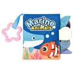 Carti si Birotica - Carti - Carti pentru copii - Carti pentru bebelusi - Set 4 carti senzoriale fosnitoare, Dinosaur world, Happy farm, Land Animals,  Marine Animals,  11 x 13.5 cm, EduJucarii - Infinity.ro