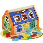 Jucarii, Copii si Bebe - Jucarii si jocuri - Jucarii & jocuri educative - Jucarii interactive - Casuta Sortatoare de Forme Geometrice si Cifre, Operatii matematice, Montessori, 3 ani +, EduJucarii - Infinity.ro