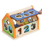 Jucarii, Copii si Bebe - Jucarii si jocuri - Jucarii & jocuri educative - Jucarii interactive - Casuta Sortatoare de Forme Geometrice si Cifre, Operatii matematice, Montessori, 3 ani +, EduJucarii - Infinity.ro