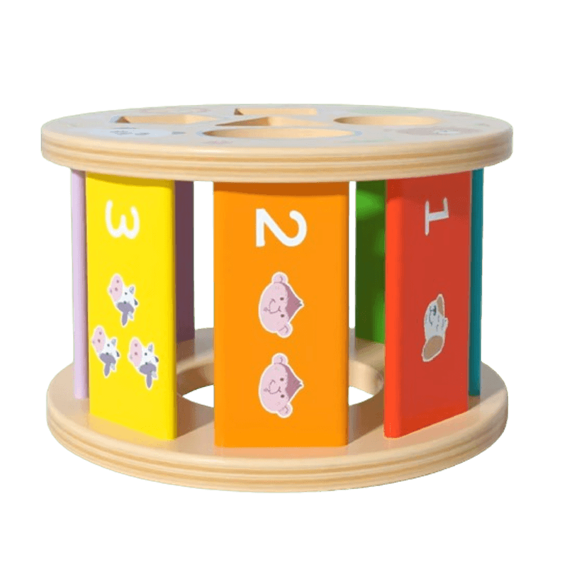 Jucarii, Copii si Bebe - Jucarii si jocuri - Jucarii & jocuri educative - Jucarii interactive - Aligator de tras din lemn cu forme geometrice, EduJucarii - Infinity.ro