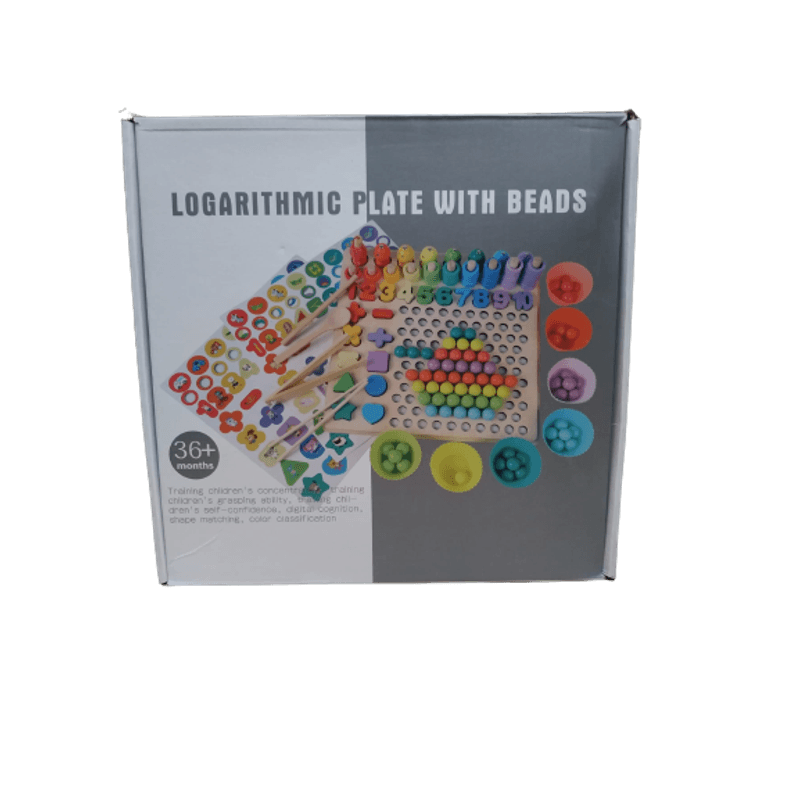 Jucarii, Copii si Bebe - Jucarii si jocuri - Jucarii & jocuri educative - Jucarii interactive - Joc Logarithmic 6 in 1 sortare, indemanare, asociere, stivuire piese, Joc tip Montessori, 3 ani - Infinity.ro