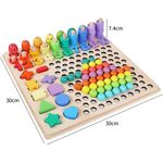 Jucarii, Copii si Bebe - Jucarii si jocuri - Jucarii & jocuri educative - Jucarii interactive - Joc Logarithmic 6 in 1 sortare, indemanare, asociere, stivuire piese, Joc tip Montessori, 3 ani - Infinity.ro