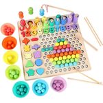 Jucarii, Copii si Bebe - Jucarii si jocuri - Jucarii & jocuri educative - Jucarii interactive - Joc Logarithmic 6 in 1 sortare, indemanare, asociere, stivuire piese, Joc tip Montessori, 3 ani - Infinity.ro