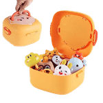 Jucarii, Copii si Bebe - Jucarii si jocuri - Jucarii bebelusi - Jucarii interactive bebelusi - Set 12 jucarii zornaitoare bebelusi, jucarii dentitie, cutie de transport in forma de maimutica,  0 luni, Edujucarii - Infinity.ro