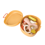 Jucarii, Copii si Bebe - Jucarii si jocuri - Jucarii bebelusi - Jucarii interactive bebelusi - Set 8 piese jucarii zornaitoare bebelusi, dentitie, cutie de transport in forma de ursulet,  0 luni, Edujucarii - Infinity.ro