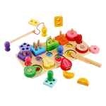 Jucarii, Copii si Bebe - Jucarii si jocuri - Jucarii & jocuri educative - Jucarii interactive - Aritmetic 3 in 1, sortator forme geometrice, joc pescuit, puzzle,Joc educativ logaritmic, Montessori, 3 ani+, Edujucarii - Infinity.ro