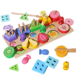 Jucarii, Copii si Bebe - Jucarii si jocuri - Jucarii & jocuri educative - Jucarii interactive - Aritmetic 3 in 1, sortator forme geometrice, joc pescuit, puzzle,Joc educativ logaritmic, Montessori, 3 ani+, Edujucarii - Infinity.ro