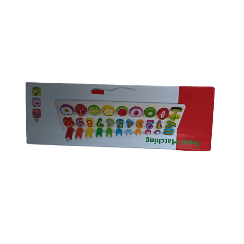 Jucarii, Copii si Bebe - Jucarii si jocuri - Jucarii & jocuri educative - Jocuri si jucarii educative - Joc  Montessori, lemn logaritmic cu cerculete  pt cantitate, numere, semne matematice,  Fruit Matching, 78 piese - Infinity.ro
