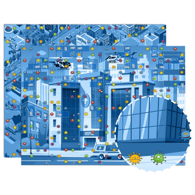 Jucarii, Copii si Bebe - Jucarii si jocuri - Jucarii & jocuri educative - Jocuri si jucarii educative - Joc puzzle Elimina Virusul, 3 grade de dificultate, 60 de planse, pentru minte, Puzzle Montessori educativ pentru copii - Infinity.ro