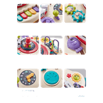 Jucarii, Copii si Bebe - Jucarii si jocuri - Jucarii & jocuri educative - Jucarii interactive - Masuta interactiva, muzicala, 2 in 1, centru de activitati, fata cu masa pentru LEGO si 30 piese, rosu, Edujucarii - Infinity.ro