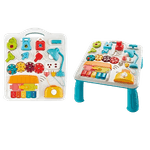 Jucarii, Copii si Bebe - Jucarii si jocuri - Jucarii bebelusi - Jucarii interactive bebelusi - Masuta Interactiva Muzicala cu lumini si sunete, Panou Detasabil, Lampa Intermitenta cu Sunet, Volum Reglabil, 12 luni+ - Infinity.ro