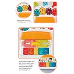 Jucarii, Copii si Bebe - Jucarii si jocuri - Jucarii bebelusi - Jucarii interactive bebelusi - Masuta Interactiva Muzicala cu lumini si sunete, Panou Detasabil, Lampa Intermitenta cu Sunet, Volum Reglabil, 12 luni+ - Infinity.ro