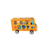 Jucarii, Copii si Bebe - Jucarii si jocuri - Jucarii & jocuri educative - Jucarii interactive - Autobuz scolar Lemn, SortatorCifre, Semne Matematice, Montessori, Multicolora, Lemn, 18 Piese, 3 ani+, Edujucarii - Infinity.ro