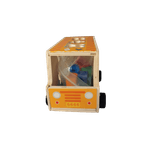Jucarii, Copii si Bebe - Jucarii si jocuri - Jucarii & jocuri educative - Jucarii interactive - Autobuz scolar Lemn, SortatorCifre, Semne Matematice, Montessori, Multicolora, Lemn, 18 Piese, 3 ani+, Edujucarii - Infinity.ro