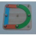 Jucarii, Copii si Bebe - Jucarii si jocuri - Jucarii & jocuri educative - Jocuri si jucarii educative - Joc din lemn, Montessori, Geoboard cu litere si cifre - Infinity.ro
