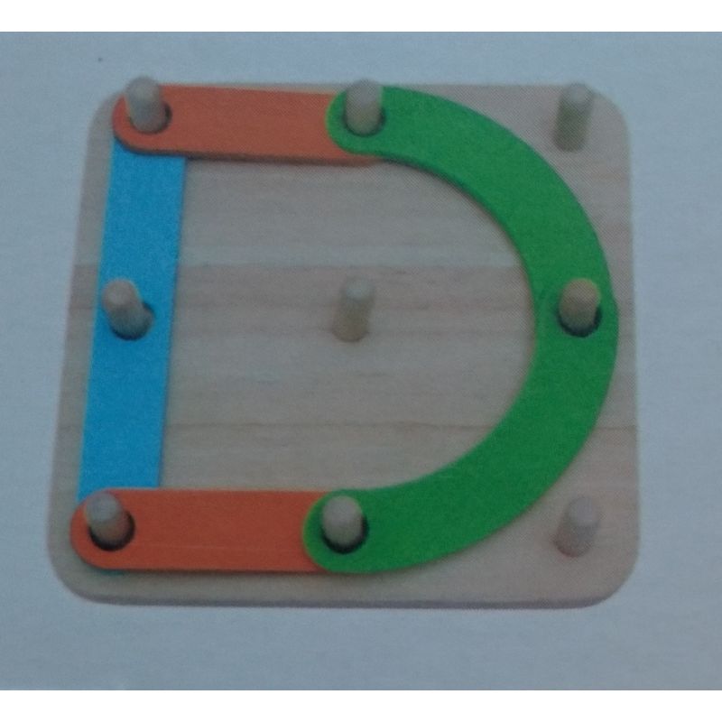 Jucarii, Copii si Bebe - Jucarii si jocuri - Jucarii & jocuri educative - Jocuri si jucarii educative - Joc din lemn, Montessori, Geoboard cu litere si cifre - Infinity.ro