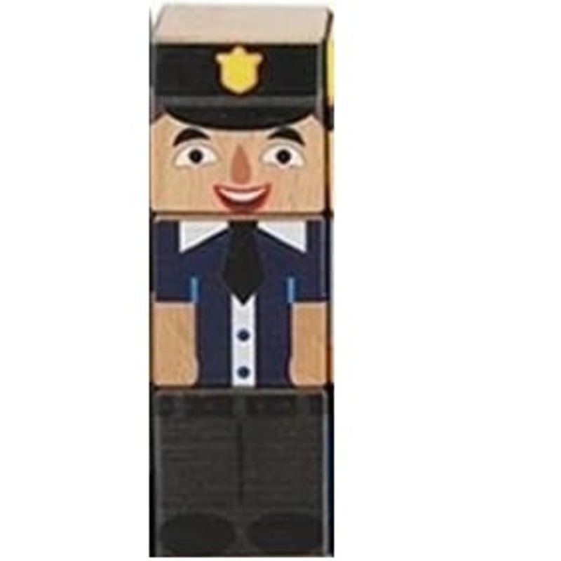 Jucarii, Copii si Bebe - Jucarii si jocuri - Seturi de constructie si cuburi - Seturi de constructie - Cuburi din lemn tip puzzle,  meserii - Infinity.ro