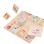 Jucarii, Copii si Bebe - Jucarii si jocuri - Jucarii & jocuri educative - Jocuri si jucarii educative - Joc de sortare si asociere, Animale si casutele lor, puzzle lemn, 16 piese - Infinity.ro