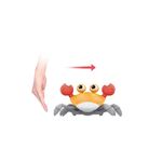 Jucarii, Copii si Bebe - Jucarii si jocuri - Jucarii bebelusi - Jucarii interactive bebelusi - Jucarie interactiva Crab cu sunete, lumini, se deplaseaza, canta, senzori obstacole, incarcare USB, 3 ani+, galben - Infinity.ro