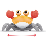 Jucarii, Copii si Bebe - Jucarii si jocuri - Jucarii bebelusi - Jucarii interactive bebelusi - Jucarie interactiva Crab cu sunete, lumini, se deplaseaza, canta, senzori obstacole, incarcare USB, 3 ani+, galben - Infinity.ro