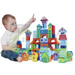 Jucarii, Copii si Bebe - Jucarii si jocuri - Jucarii & jocuri educative - Jocuri si jucarii educative - Set 100 cuburi lemn  - Trafic urban - Beilaluna Urban Traffic, 100 piese - Infinity.ro