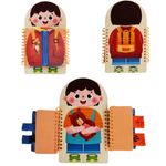 Jucarii, Copii si Bebe - Jucarii si jocuri - Jucarii & jocuri educative - Jucarii interactive - Tabla educationala abilitati practice, lemn,  Educatie Montessori, portabila, Jucarie Senzoriala, 3 ani+,  Edujucarii - Infinity.ro