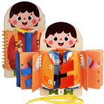 Jucarii, Copii si Bebe - Jucarii si jocuri - Jucarii & jocuri educative - Jucarii interactive - Tabla educationala abilitati practice, lemn,  Educatie Montessori, portabila, Jucarie Senzoriala, 3 ani+,  Edujucarii - Infinity.ro