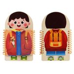 Jucarii, Copii si Bebe - Jucarii si jocuri - Jucarii & jocuri educative - Jucarii interactive - Tabla educationala abilitati practice, lemn,  Educatie Montessori, portabila, Jucarie Senzoriala, 3 ani+,  Edujucarii - Infinity.ro