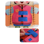 Jucarii, Copii si Bebe - Jucarii si jocuri - Jucarii & jocuri educative - Jucarii interactive - Tabla educationala abilitati practice, lemn,  Educatie Montessori, portabila, Jucarie Senzoriala, 3 ani+,  Edujucarii - Infinity.ro