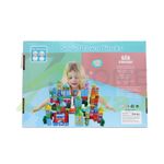 Jucarii, Copii si Bebe - Jucarii si jocuri - Jucarii & jocuri educative - Jocuri si jucarii educative - Set 100 cuburi lemn  - Oras - Smart Town Blocks, Beilaluna, 100 piese - Infinity.ro