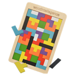 Jucarii, Copii si Bebe - Jucarii si jocuri - Jucarii & jocuri educative - Jucarii interactive - Joc educativ de inteligenta Tetris, puzzle, lemn, multicolor, Montesorri, 3 ani+, Edujucarii - Infinity.ro