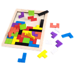 Jucarii, Copii si Bebe - Jucarii si jocuri - Jucarii & jocuri educative - Jucarii interactive - Joc educativ de inteligenta Tetris, puzzle, lemn, multicolor, Montesorri, 3 ani+, Edujucarii - Infinity.ro