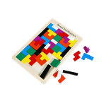 Jucarii, Copii si Bebe - Jucarii si jocuri - Jucarii & jocuri educative - Jucarii interactive - Joc educativ de inteligenta Tetris, puzzle, lemn, multicolor, Montesorri, 3 ani+, Edujucarii - Infinity.ro